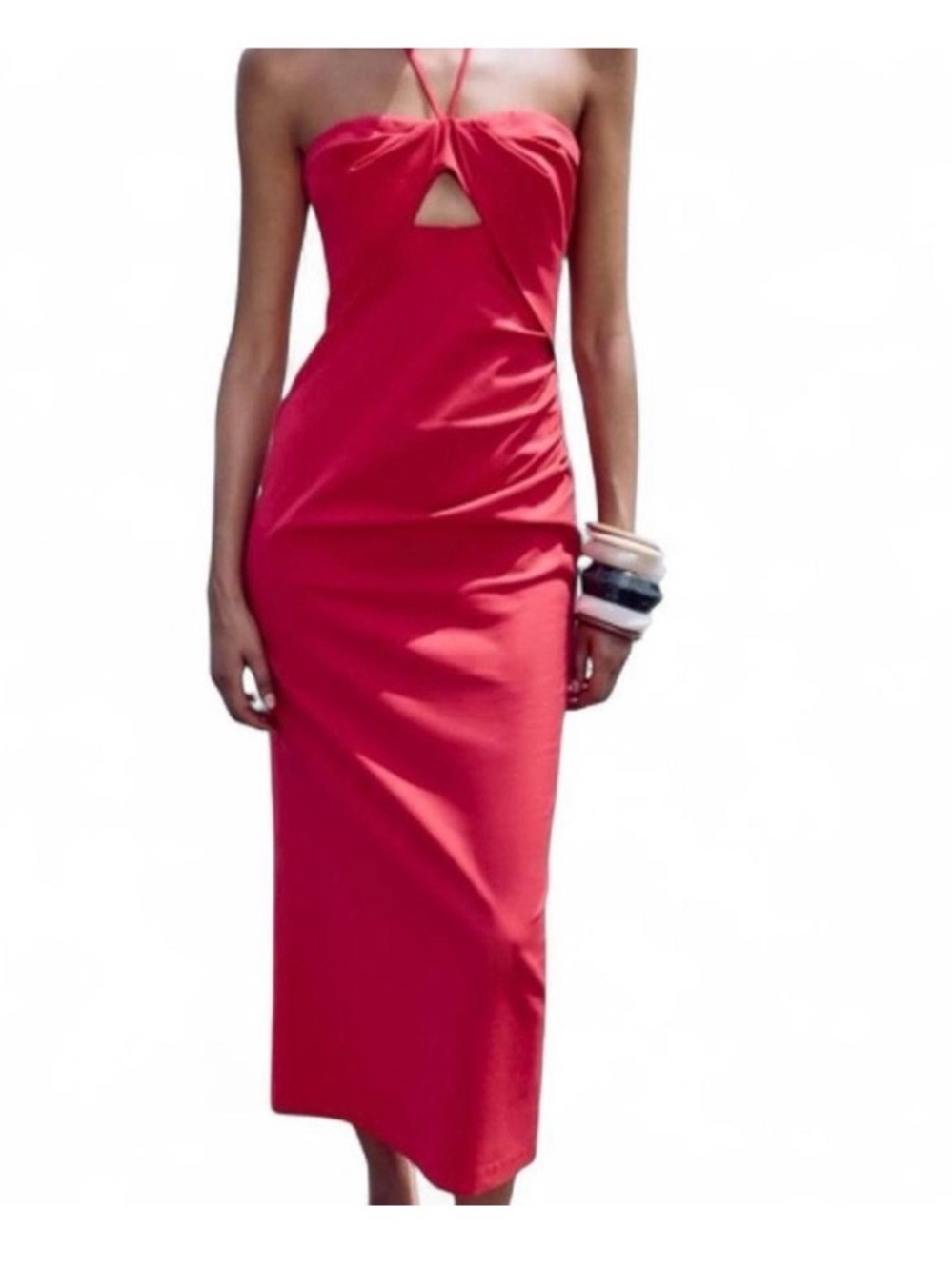 Zara Red Halter Dress AS seen on Kelsey Swanson